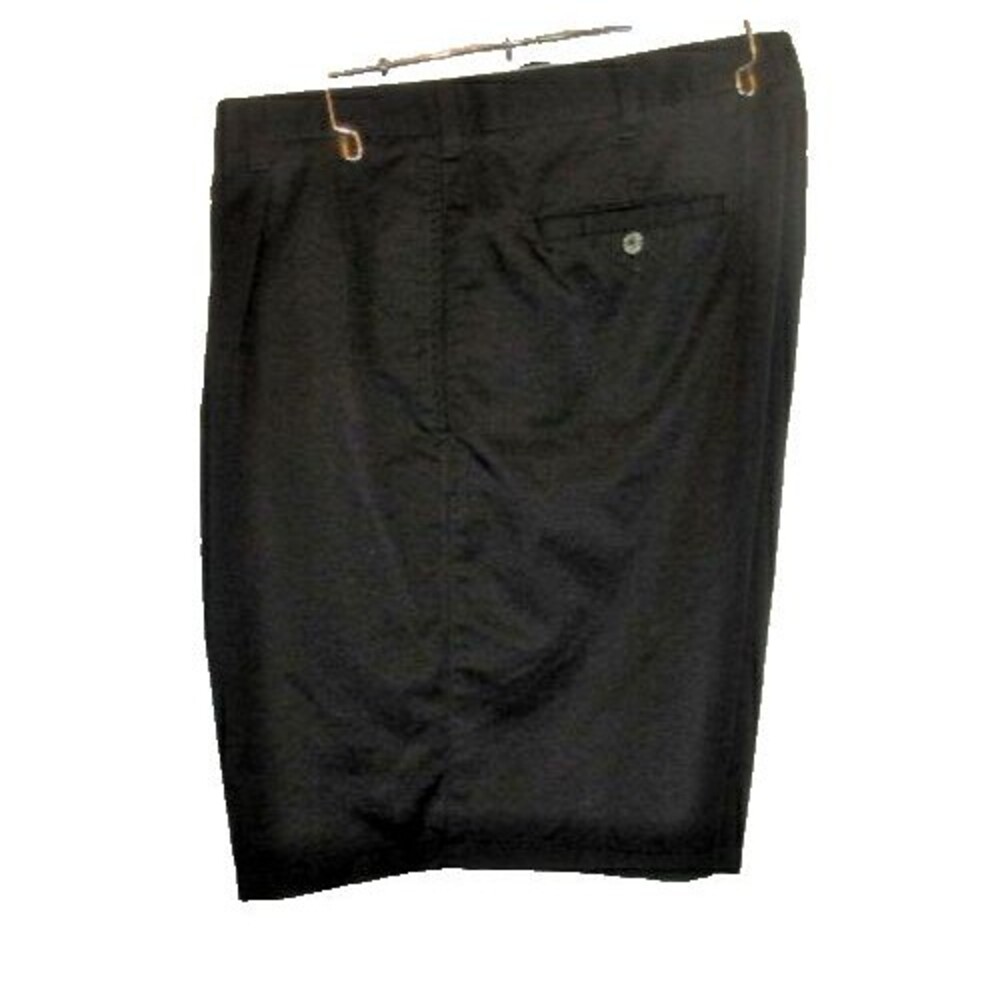Mens Grand Slam Black Poly Golf Chino Pleated Shorts sz 36x9